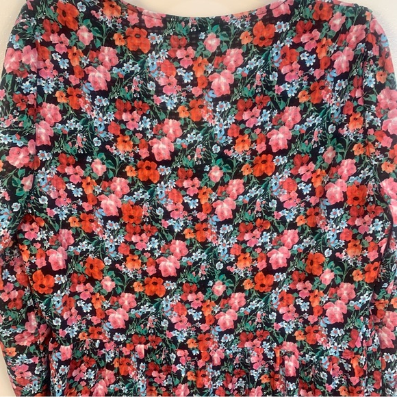 ZARA V Neck Tiered Floral Poppy Maxi Dress - Picture 11 of 13